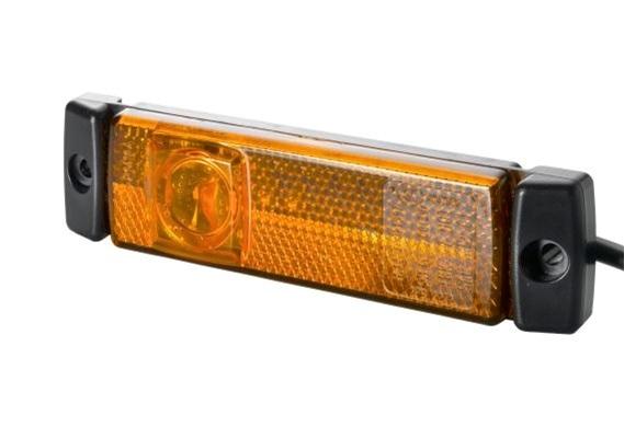 Lampa LED de semnalizare laterală HELLA 2PS 008 645-991, 1W, 130 x 32 mm, montare stânga/dreapta, culoare galbenă, 24V